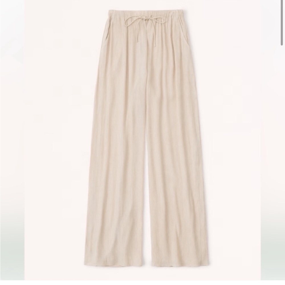 Abercrombie & Fitch Crinkle Wide-Leg Pants